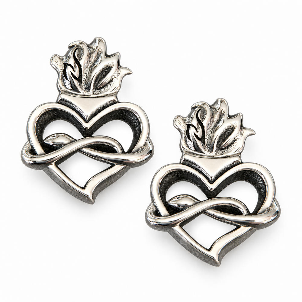 Logo Flame Stud Earrings